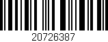 Código de barras (EAN, GTIN, SKU, ISBN): '20726387'