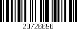 Código de barras (EAN, GTIN, SKU, ISBN): '20726696'