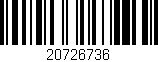 Código de barras (EAN, GTIN, SKU, ISBN): '20726736'