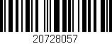 Código de barras (EAN, GTIN, SKU, ISBN): '20728057'