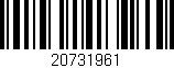 Código de barras (EAN, GTIN, SKU, ISBN): '20731961'