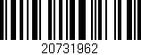 Código de barras (EAN, GTIN, SKU, ISBN): '20731962'