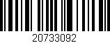 Código de barras (EAN, GTIN, SKU, ISBN): '20733092'