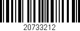 Código de barras (EAN, GTIN, SKU, ISBN): '20733212'