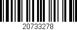 Código de barras (EAN, GTIN, SKU, ISBN): '20733278'