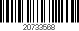 Código de barras (EAN, GTIN, SKU, ISBN): '20733568'