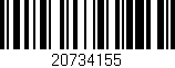 Código de barras (EAN, GTIN, SKU, ISBN): '20734155'
