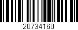 Código de barras (EAN, GTIN, SKU, ISBN): '20734160'