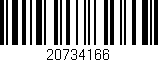 Código de barras (EAN, GTIN, SKU, ISBN): '20734166'