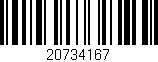 Código de barras (EAN, GTIN, SKU, ISBN): '20734167'