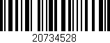 Código de barras (EAN, GTIN, SKU, ISBN): '20734528'