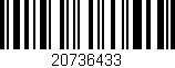 Código de barras (EAN, GTIN, SKU, ISBN): '20736433'