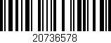 Código de barras (EAN, GTIN, SKU, ISBN): '20736578'