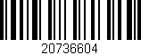 Código de barras (EAN, GTIN, SKU, ISBN): '20736604'