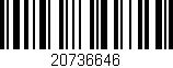 Código de barras (EAN, GTIN, SKU, ISBN): '20736646'