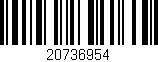 Código de barras (EAN, GTIN, SKU, ISBN): '20736954'