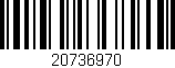 Código de barras (EAN, GTIN, SKU, ISBN): '20736970'