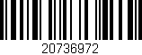 Código de barras (EAN, GTIN, SKU, ISBN): '20736972'