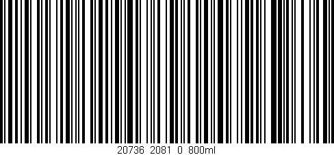 Código de barras (EAN, GTIN, SKU, ISBN): '20736_2081_0_800ml'