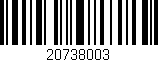Código de barras (EAN, GTIN, SKU, ISBN): '20738003'