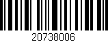 Código de barras (EAN, GTIN, SKU, ISBN): '20738006'