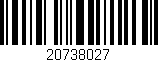Código de barras (EAN, GTIN, SKU, ISBN): '20738027'