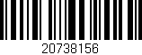 Código de barras (EAN, GTIN, SKU, ISBN): '20738156'