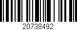 Código de barras (EAN, GTIN, SKU, ISBN): '20738492'