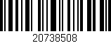 Código de barras (EAN, GTIN, SKU, ISBN): '20738508'