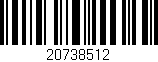 Código de barras (EAN, GTIN, SKU, ISBN): '20738512'