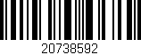 Código de barras (EAN, GTIN, SKU, ISBN): '20738592'