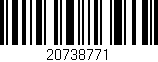 Código de barras (EAN, GTIN, SKU, ISBN): '20738771'