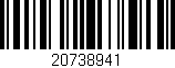 Código de barras (EAN, GTIN, SKU, ISBN): '20738941'