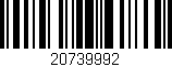 Código de barras (EAN, GTIN, SKU, ISBN): '20739992'