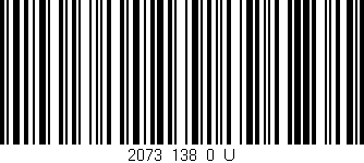Código de barras (EAN, GTIN, SKU, ISBN): '2073_138_0_U'