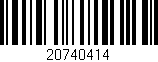 Código de barras (EAN, GTIN, SKU, ISBN): '20740414'
