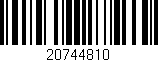 Código de barras (EAN, GTIN, SKU, ISBN): '20744810'