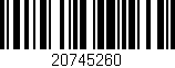 Código de barras (EAN, GTIN, SKU, ISBN): '20745260'
