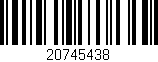 Código de barras (EAN, GTIN, SKU, ISBN): '20745438'