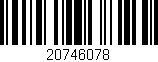 Código de barras (EAN, GTIN, SKU, ISBN): '20746078'