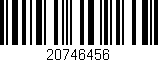 Código de barras (EAN, GTIN, SKU, ISBN): '20746456'