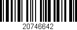 Código de barras (EAN, GTIN, SKU, ISBN): '20746642'