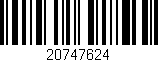 Código de barras (EAN, GTIN, SKU, ISBN): '20747624'