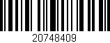 Código de barras (EAN, GTIN, SKU, ISBN): '20748409'