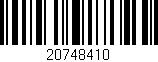 Código de barras (EAN, GTIN, SKU, ISBN): '20748410'