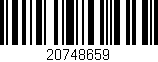 Código de barras (EAN, GTIN, SKU, ISBN): '20748659'