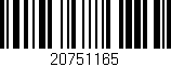 Código de barras (EAN, GTIN, SKU, ISBN): '20751165'