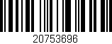 Código de barras (EAN, GTIN, SKU, ISBN): '20753696'