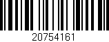 Código de barras (EAN, GTIN, SKU, ISBN): '20754161'