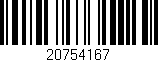 Código de barras (EAN, GTIN, SKU, ISBN): '20754167'